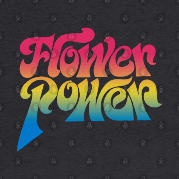 Flower Power - Retro Psychedelic Typography Design by DankFutura